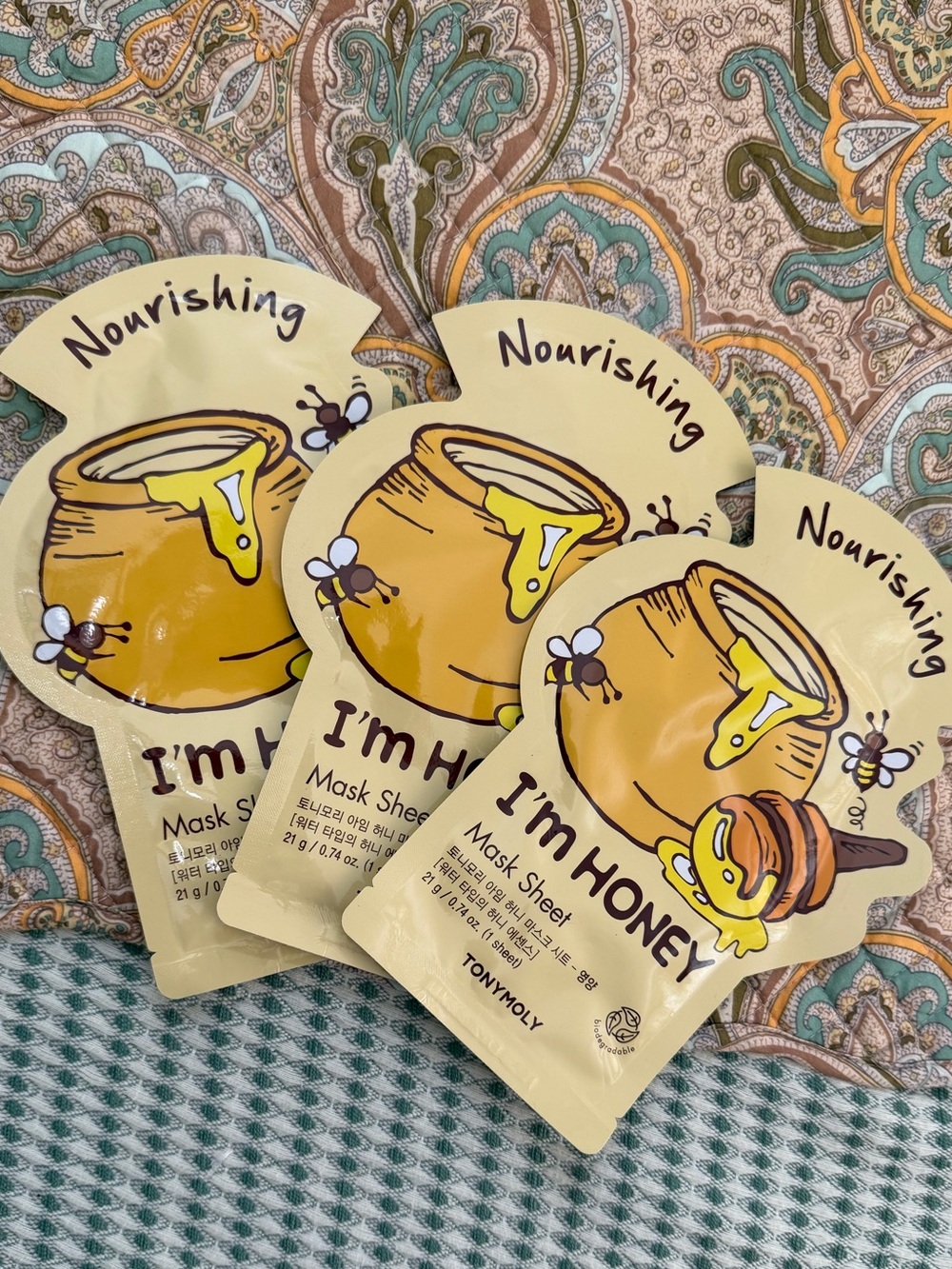 Tonymoly Honey Sheet Masks Set of 3